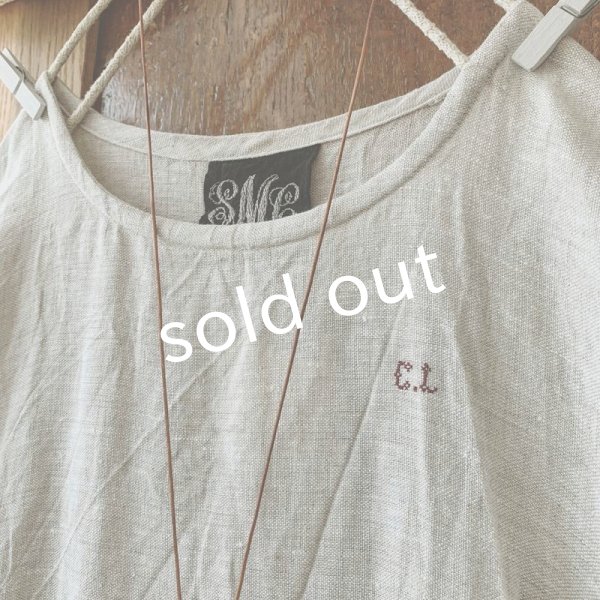 画像5: mifumi／赤耳リネンのサラワンピース・クロスステッチ (5)