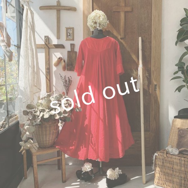 画像10: HALLELUJAH／Robe de fame de chambre 小間使いローブ・red (10)