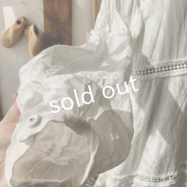 画像7: HALLELUJAH／Robe en dentelle 1940 レースローブ1940年代・off-white (7)