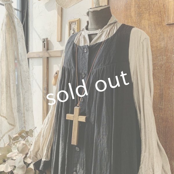 画像4: HALLELUJAH／Robe Agriculteur Russe ロシアンファーマーローブ・black (4)