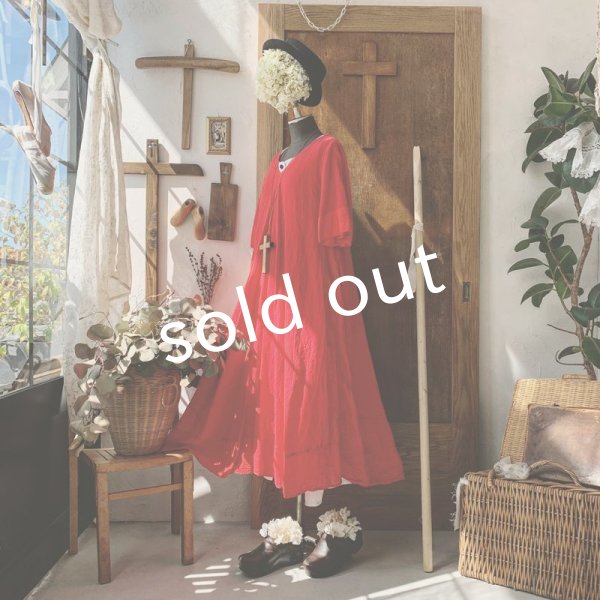 画像9: HALLELUJAH／Robe de fame de chambre 小間使いローブ・red (9)