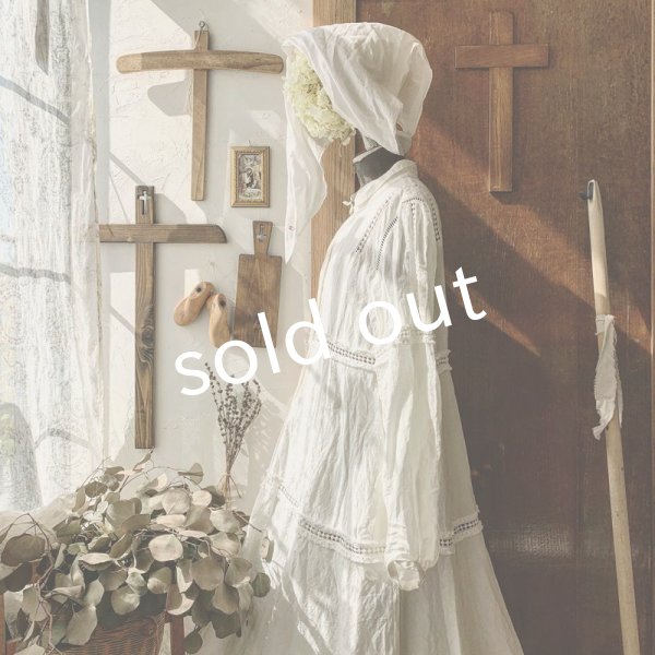 画像11: HALLELUJAH／Robe en dentelle 1940 レースローブ1940年代・off-white (11)