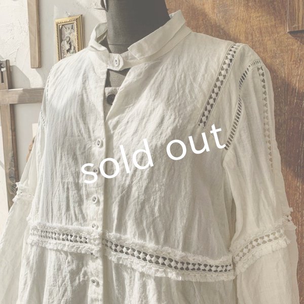 画像8: HALLELUJAH／Robe en dentelle 1940 レースローブ1940年代・off-white (8)