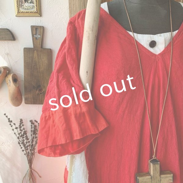 画像3: HALLELUJAH／Robe de fame de chambre 小間使いローブ・red (3)