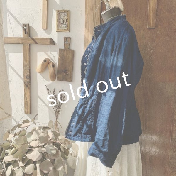 画像12: HALLELUJAH/Victorian Veste ヴィクトリア時代のジャケット・indigo (12)