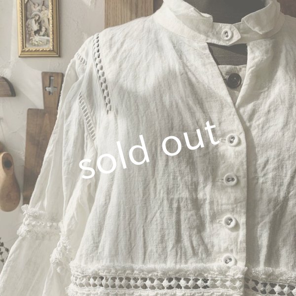 画像5: HALLELUJAH／Robe en dentelle 1940 レースローブ1940年代・off-white (5)