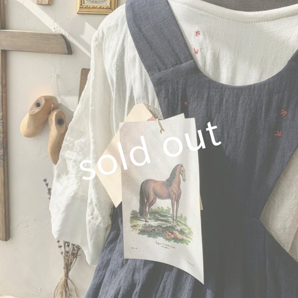 画像7: HALLELUJAH／Robe Agriculteur Russe ロシアンファーマーローブ・navy (7)