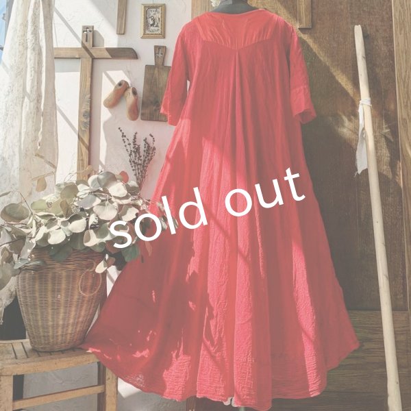 画像12: HALLELUJAH／Robe de fame de chambre 小間使いローブ・red (12)