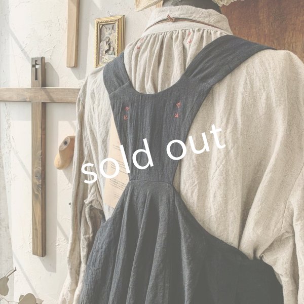 画像9: HALLELUJAH／Robe Agriculteur Russe ロシアンファーマーローブ・black (9)