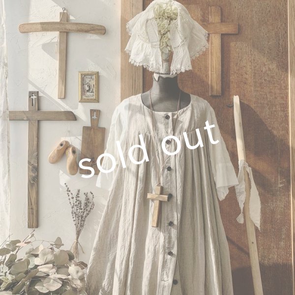 画像2: HALLELUJAH／Robe Agriculteur Russe ロシアンファーマーローブ・flax (2)