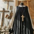 画像3: HALLELUJAH／Robe Agriculteur Russe ロシアンファーマーローブ・black (3)