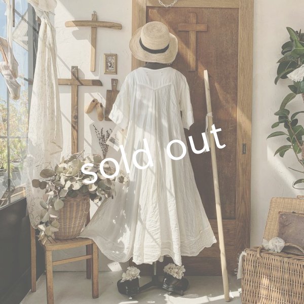 画像9: HALLELUJAH/Robe de fame de chambre 小間使いローブ・off-white (9)