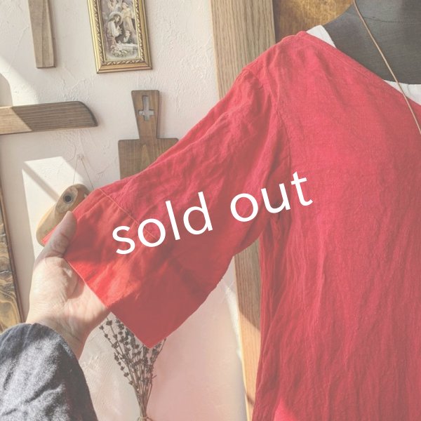 画像4: HALLELUJAH／Robe de fame de chambre 小間使いローブ・red (4)