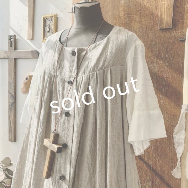 画像3: HALLELUJAH／Robe Agriculteur Russe ロシアンファーマーローブ・flax (3)