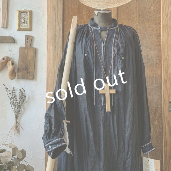 画像3: HALLELUJAH/Robe de Berger 1800s 羊飼いローブ1800年代・charcoal (3)