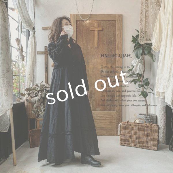 画像19: HALLELUJAH／Robe en dentelle 1940 レースローブ1940年代・off-white (19)