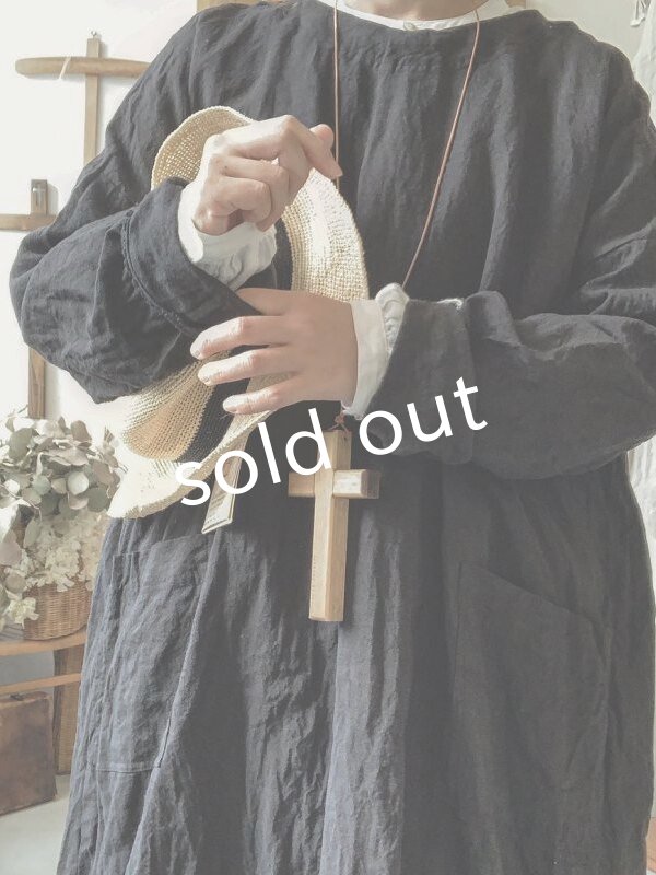 画像10: MARCHE' DE SOEUR／後ろリボンワンピース・黒 (10)