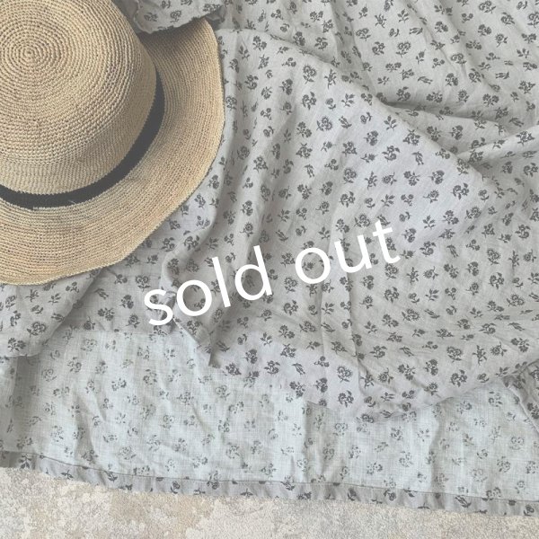 画像4: mifumi／フリル襟リリィのワンピース・プチブーケライトグレー (4)