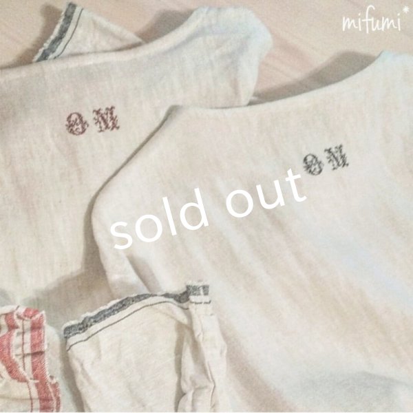 画像3: mifumi／後ろ刺繍のタックとギャザーのワンピース・青耳リネン (3)