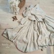 画像1: mifumi／後ろ刺繍のタックとギャザーのワンピース・青耳リネン (1)