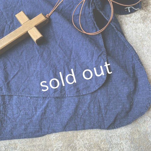 画像5: antiques/フランスヴィンテージ・インディゴグランパシャツ (5)