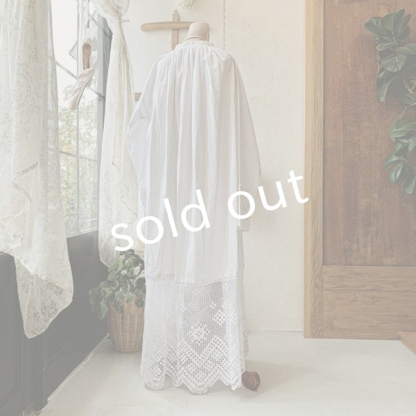 画像18: antiques/1900'年代初期アンティーク品・十字架レースの司祭服 (18)