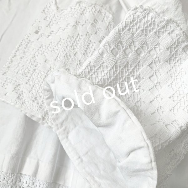 画像9: antiques/1900'年代初期アンティーク品・十字架レースの司祭服 (9)