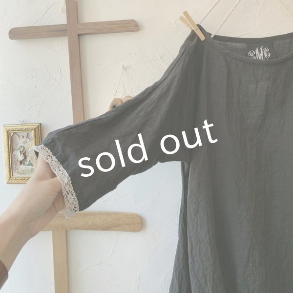 画像2: mifumi／tareプルオーバー・黒 (2)