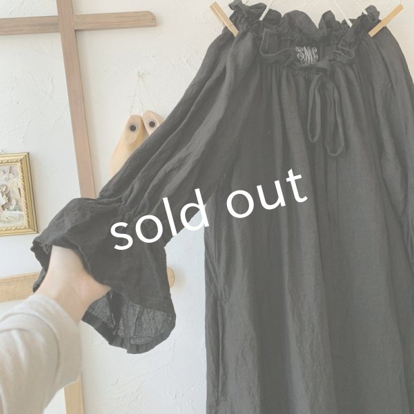 画像2: mifumi／リラのワンピース・黒 (2)