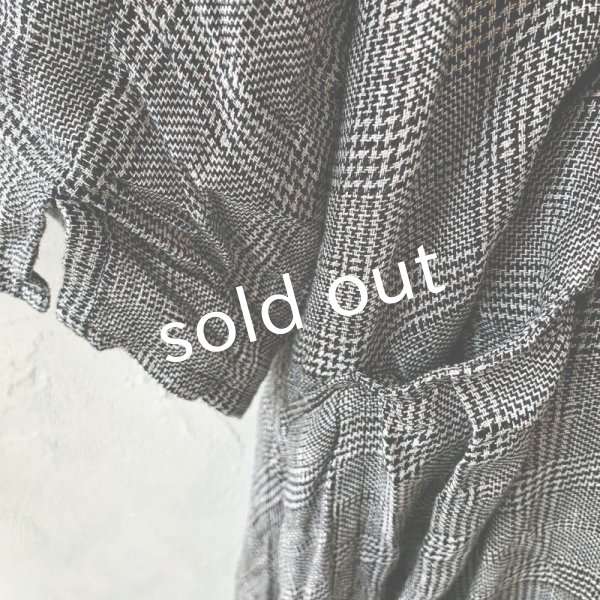 画像9: 当店限定 HALLELUJAH／Robe de Berger 1800s 襟付き羊飼いローブ・glen check (9)