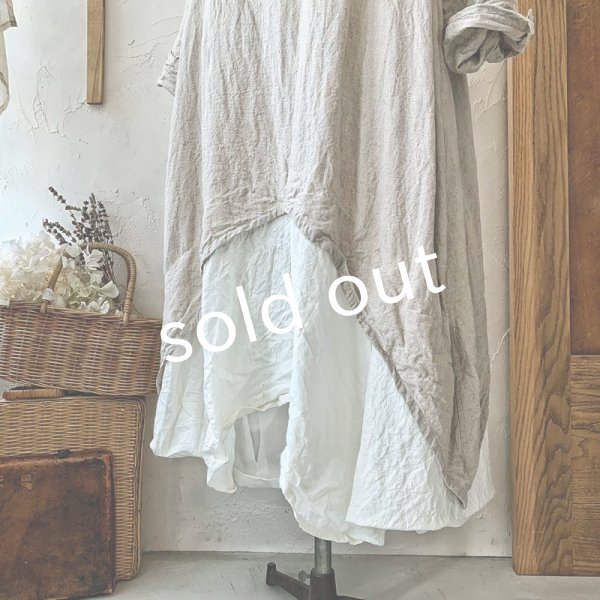 画像3: HALLELUJAH/1930's ローブ・フラックス×オフホワイト (3)