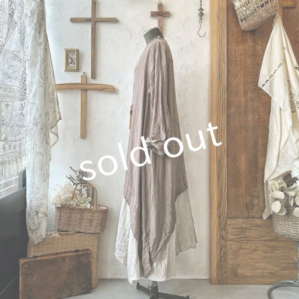画像8: HALLELUJAH/1930's Robe・brown×flax (8)