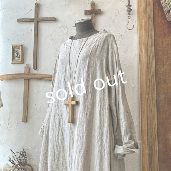 画像2: HALLELUJAH/1930's ローブ・フラックス×オフホワイト (2)