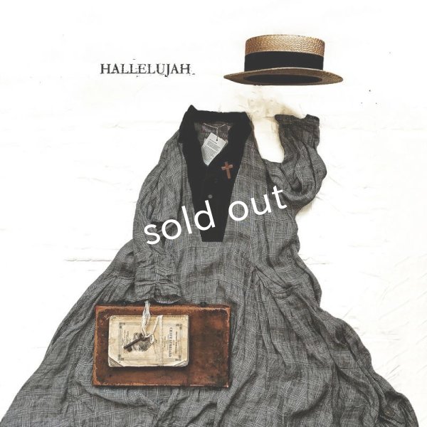 画像1: 当店限定 HALLELUJAH／Robe de Berger 1800s 襟付き羊飼いローブ・glen check (1)