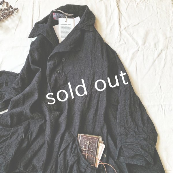 画像4: HALLELUJAH/Robe de Berger 1800s 襟付き羊飼いローブ1800年代・black (4)