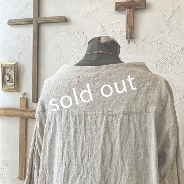 画像6: HALLELUJAH/1930's ローブ・フラックス×オフホワイト (6)