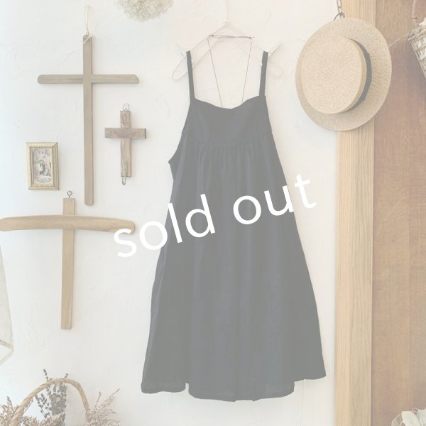 画像5: mifumi／ローラキャミエプロン・黒 (5)