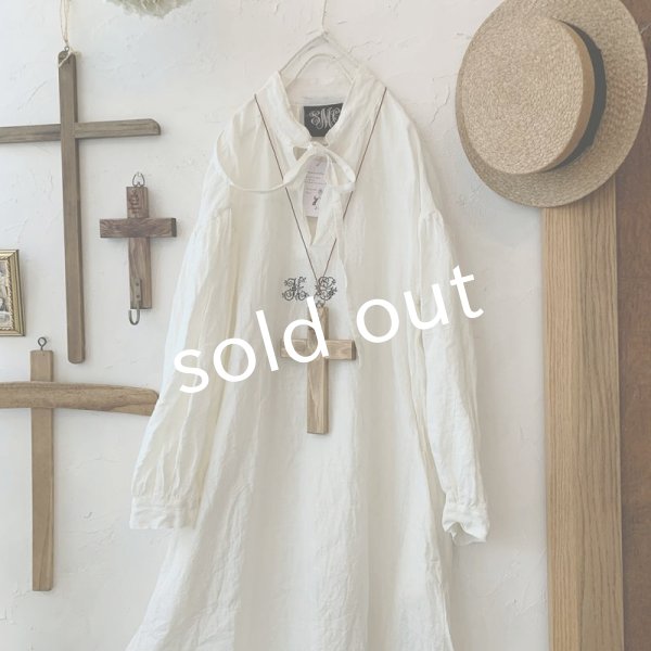 画像2: mifumi／アトリエ刺繍ハンナドレス・オフ (2)