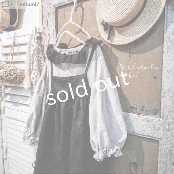 画像6: mifumi／ローラキャミエプロン・黒 (6)