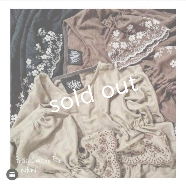 画像8: mifumi／Wトロンのワンピース・カーキに茶花 (8)