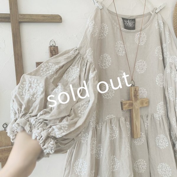 画像3: mifumi/ドロップショルダーボリュームpuffワンピース・森のぼーる (3)