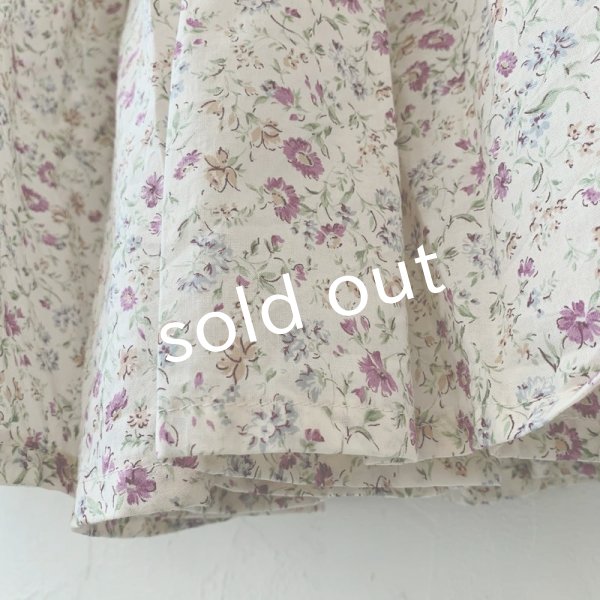 画像4: mifumi／ティアードパッチのスカート・紫小花 (4)