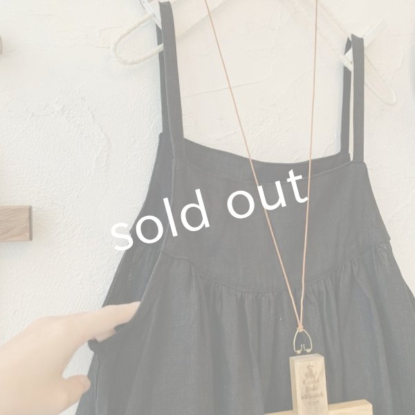 画像3: mifumi／ローラキャミエプロン・黒 (3)