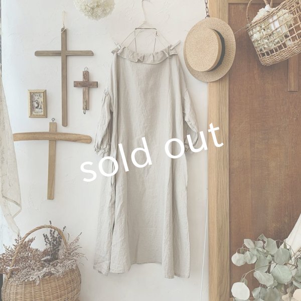 画像6: mifumi/ぷちピエロのワンピース・生成り (6)