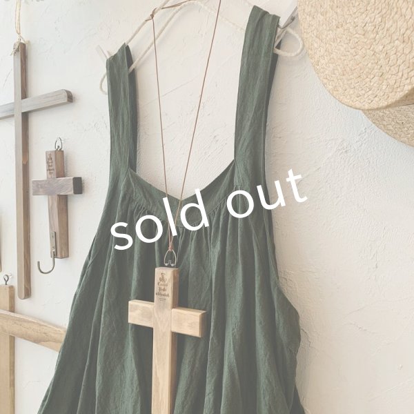 画像2: mifumi/pomサロペット・カーキグリーン (2)