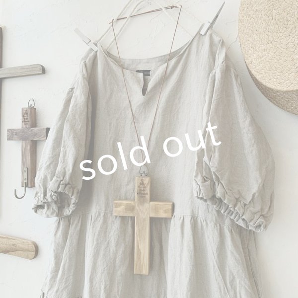 画像2: mifumi／三段ティアードのマリワンピース・生成り (2)