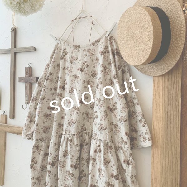 画像5: mifumi/hibinoワンピース・ブラウンブーケ (5)