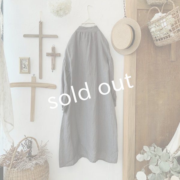 画像6: mifumi／アトリエ刺繍ハンナドレス・グレー (6)