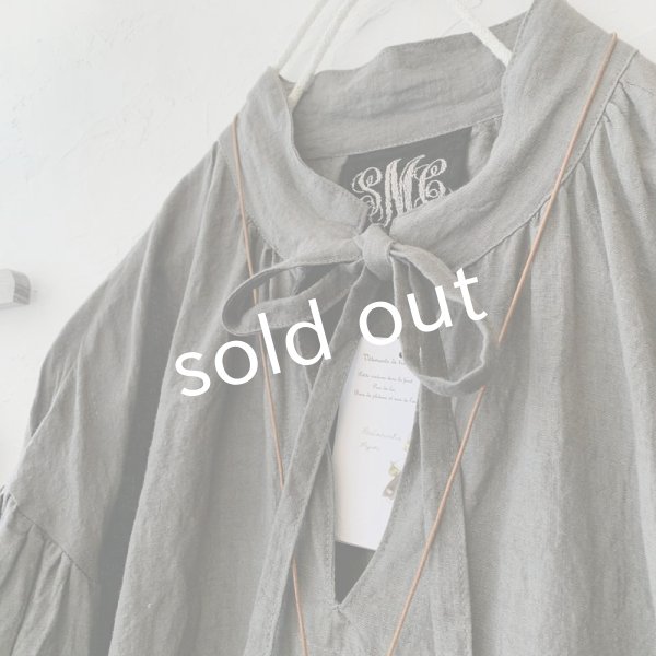 画像3: mifumi／アトリエ刺繍ハンナドレス・グレー (3)