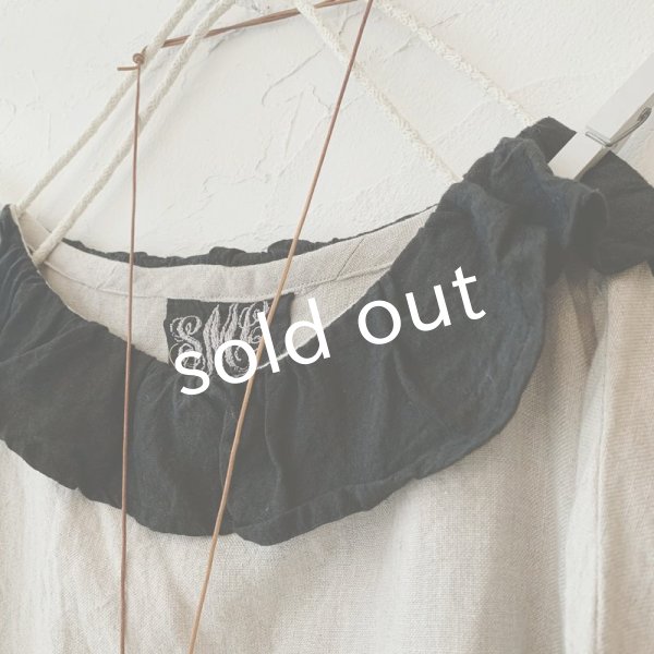 画像5: mifumi/ぷちピエロのワンピース・生成りに黒襟 (5)